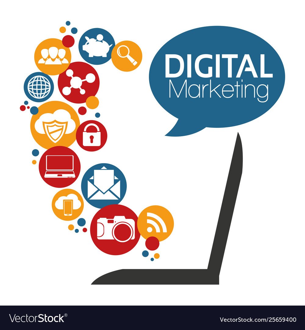 Illustration Graphic Vector Digital Marketing for different purpose